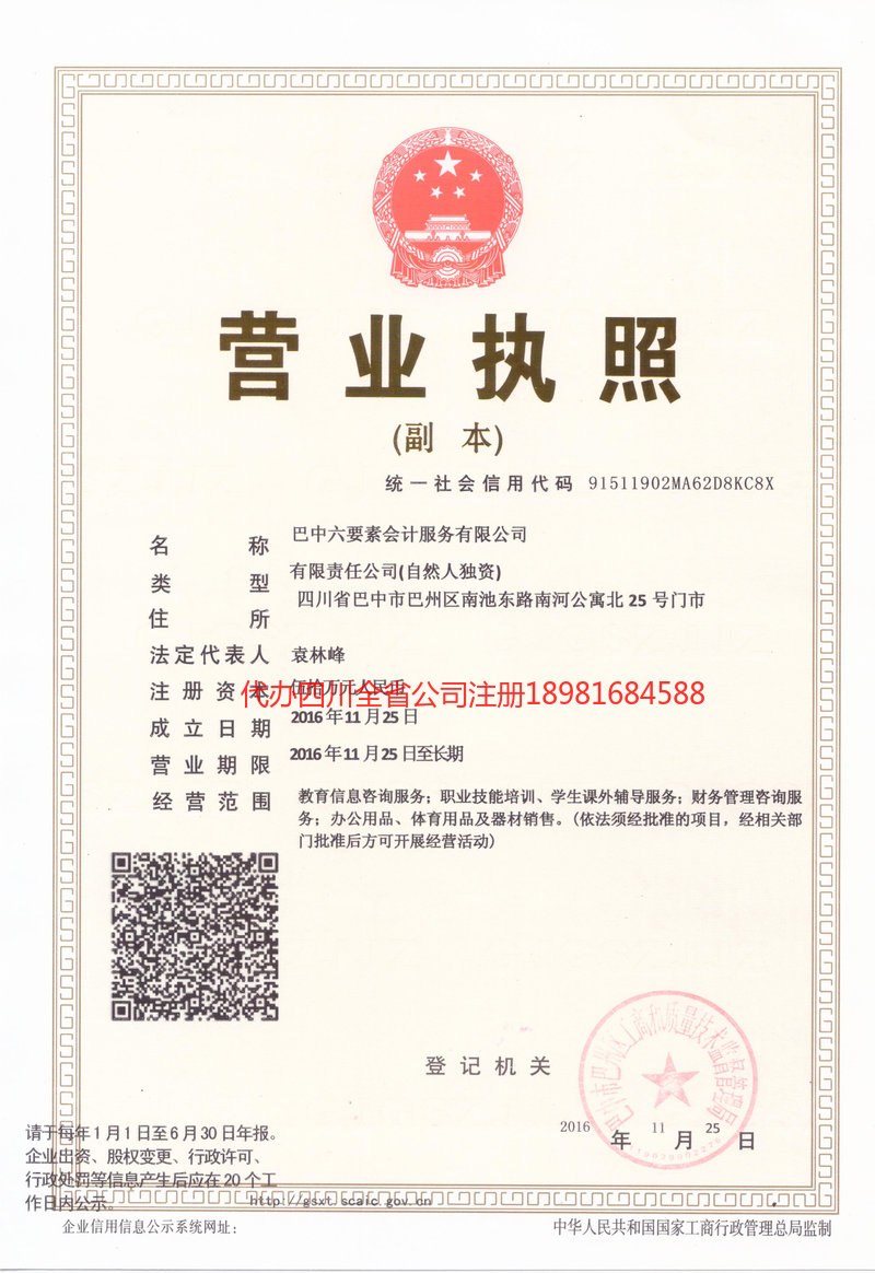 大渡口大渡口六要素会计服务有限公司